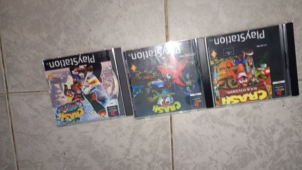 Lote 3 jogos Crash bandicoot PS1 cd's c novos