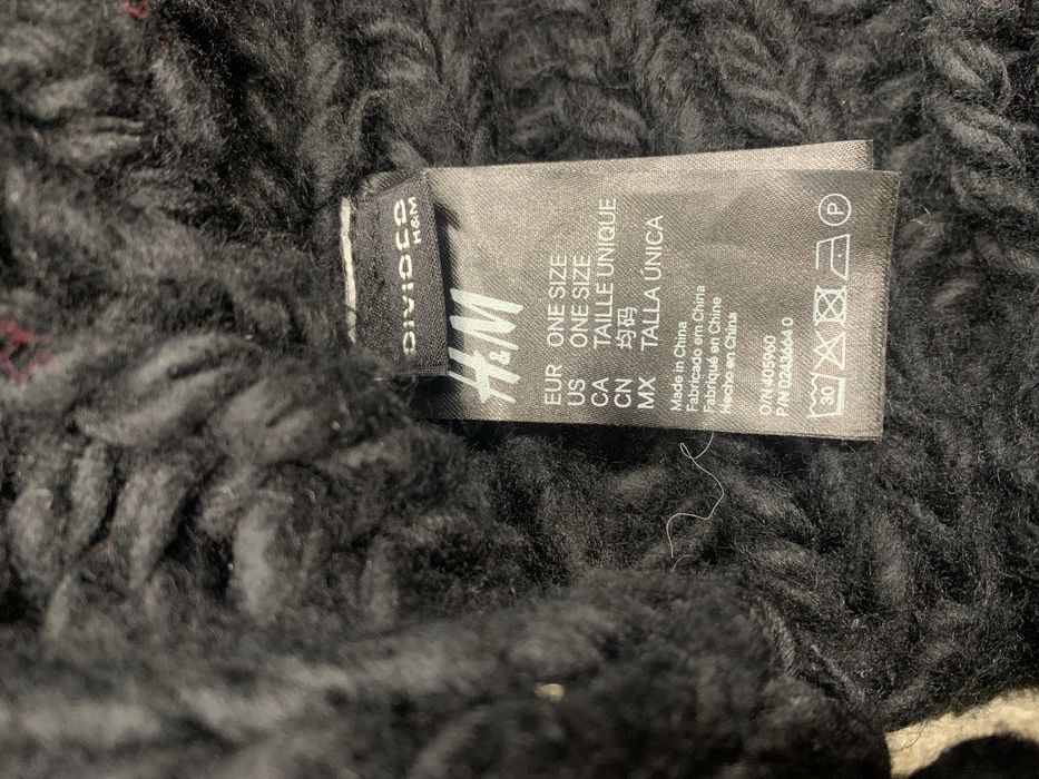 Czarny męski komin szalik H&M