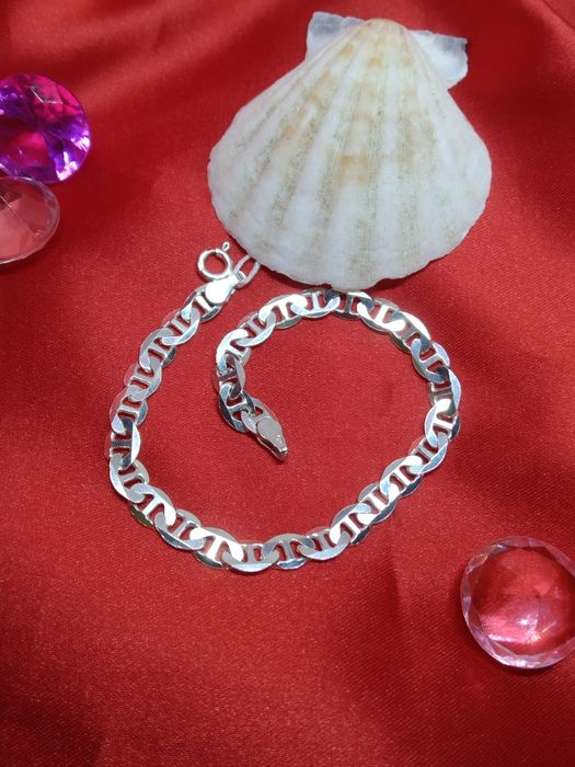 Piękna srebrna bransoletka splot Gucci, srebro 925, dł. 19 cm