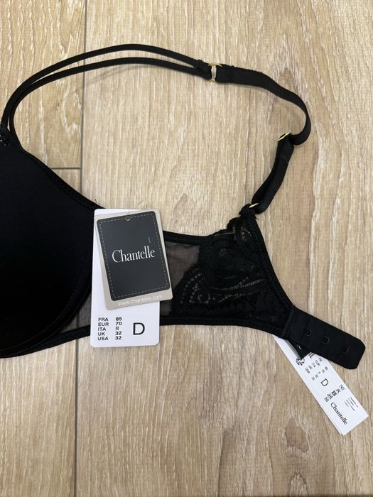 Biustonosz Chantelle 70 D czarny nowy gladki cudny