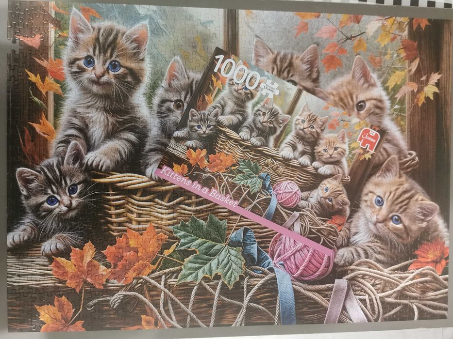 Puzzle 1000 szt. Kittens in a Basket