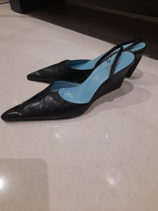 Sandália Preta salto em Cunha [35]