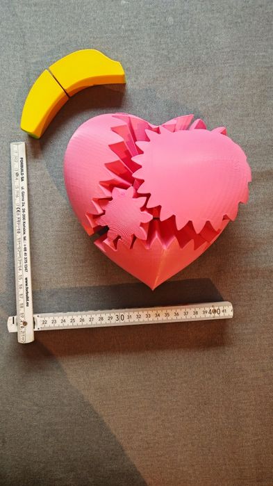 Duże serce walentynkowe układanka, wydruk 3d