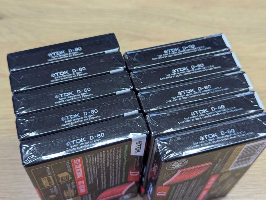 Аудіокасети TDK D60 High Output USA лот 10 штук