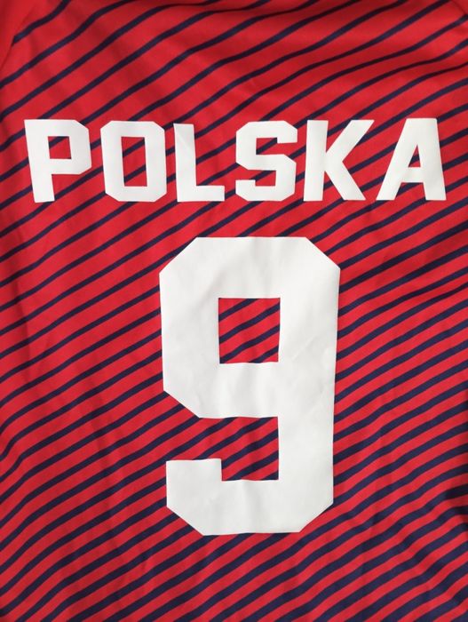 Koszulka sportowa 170 czerwono granatowa stan bdb