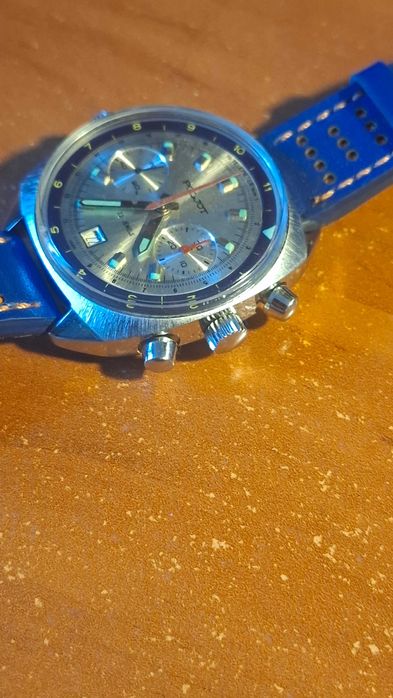 stary zegarek poliot chronogran  strumanski 3133  z datownikiem