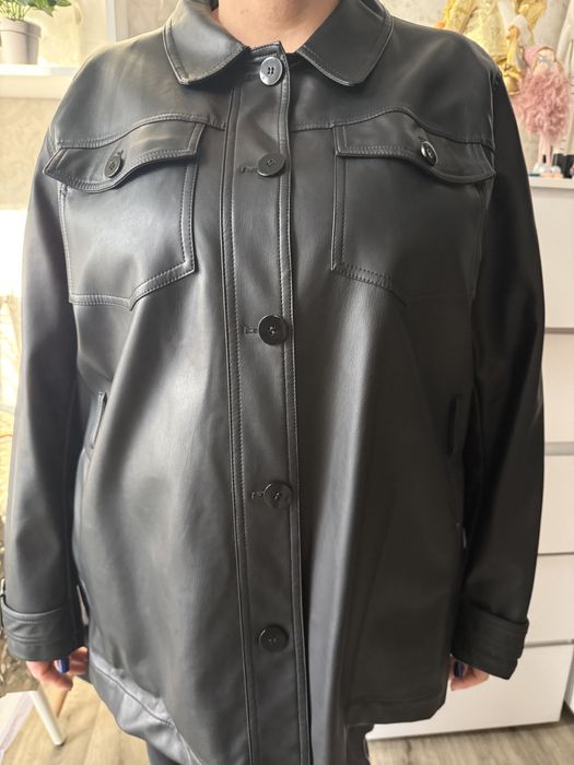 Кожа Заменитель Пиджак 48 размер