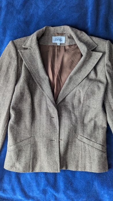 Wełniana marynarka żakiet damska 38 M
