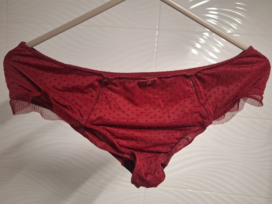ETAM bordowy komplet bielizny 70B