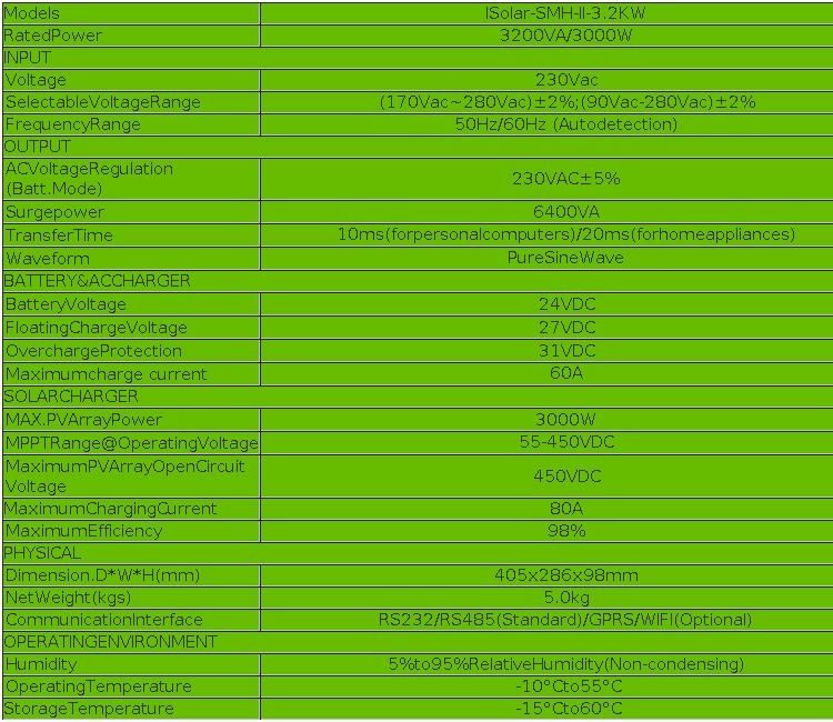 Гібридний інвертор Easun 3,2k, 3200Вт, 24в + WiFi