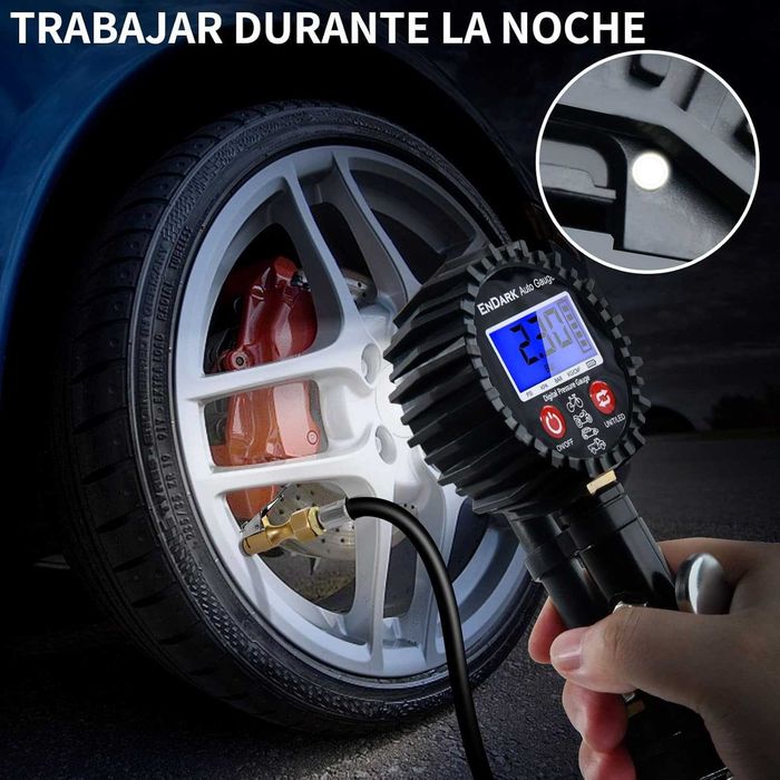 Medidor e Enchedor de Pneus Digital ENDARK - 200 PSI (Profissional)