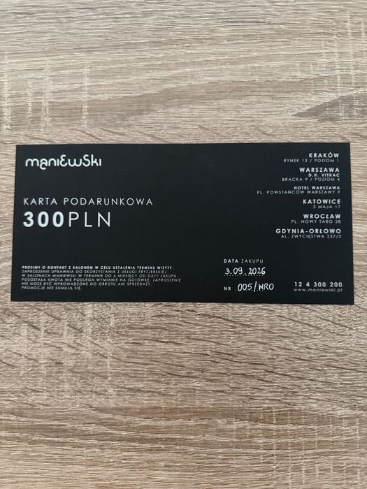 Voucher na Uslugi Fryzjerskie w Salonie Maniewski 300zł