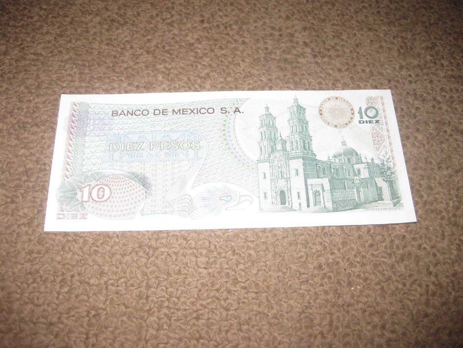 Nota do México "10 Pesos" UNC