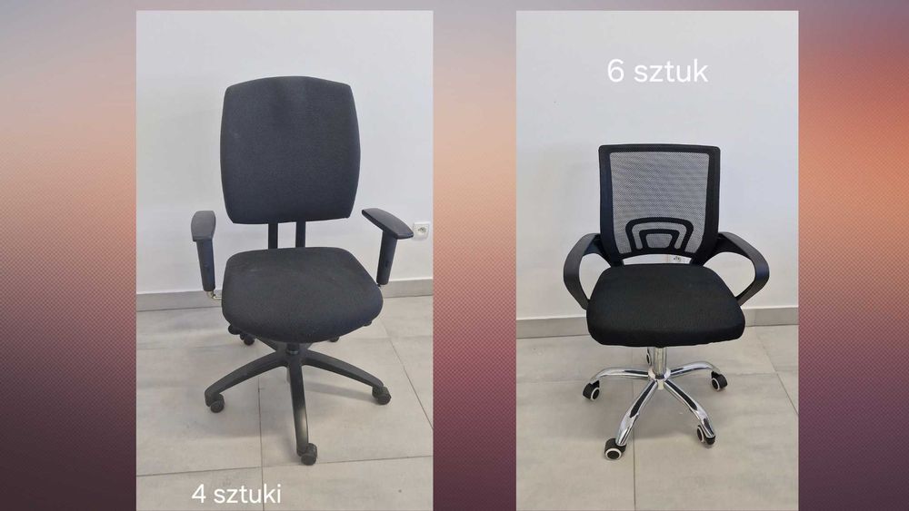 Krzesła i stoły biurowe