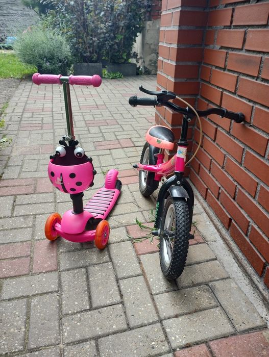 Rowerek biegowy i hulajnoga