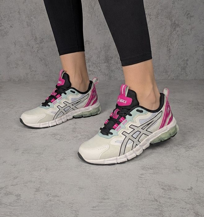 Кросівки ASICS Білі з рожевою вставкою
