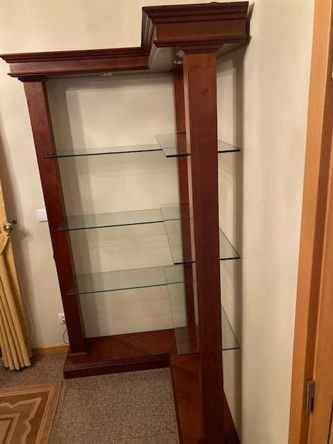 Estante em faia e vidro em Excelente Estado