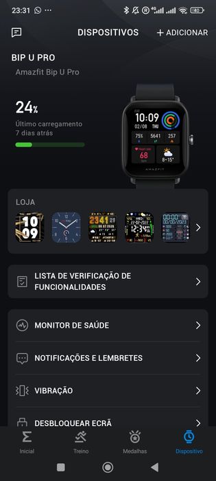 Smartwatch Amazfit Bip U Pro