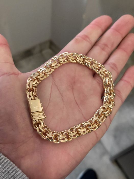 Złota bransoletka splot GALIBARDI 585 Nowa