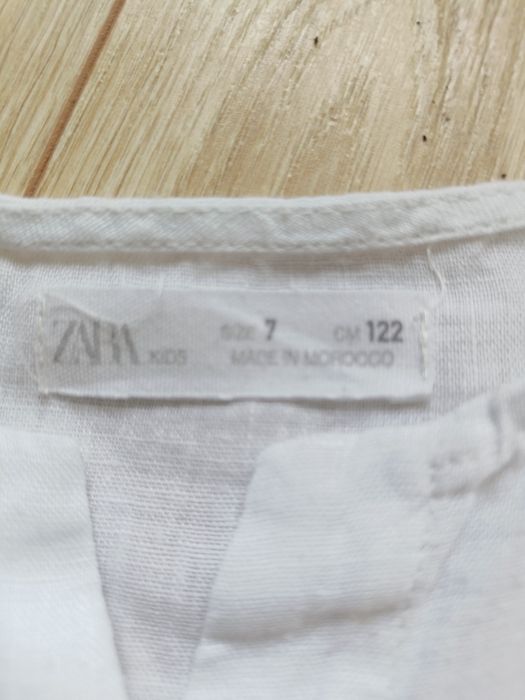 Lniana biała bluzeczka + sukienka