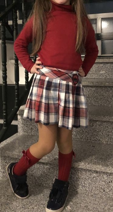 Conjunto saia colegial 3 pommes e camisola Mayoral