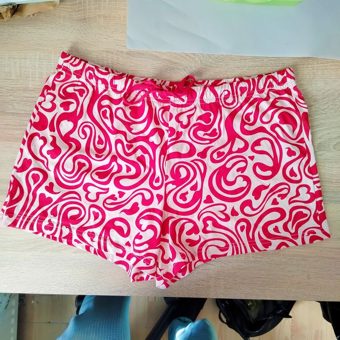 Spodenki damskie piżama damska czerwono różowe shorts pajamas