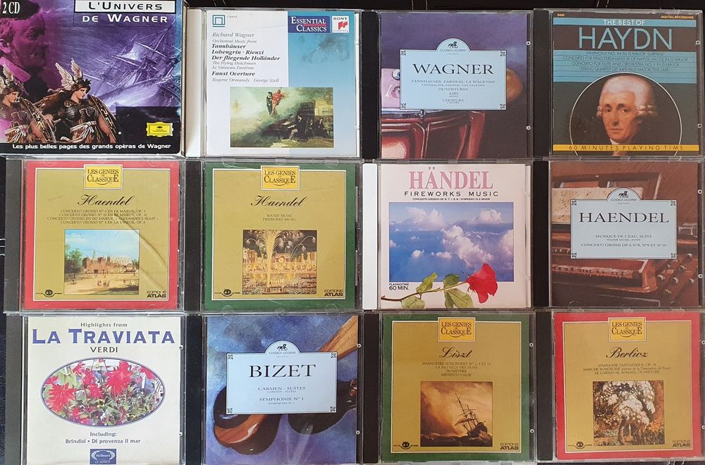 Classical music CDs. Bach, Puccini, Schumann, Wagner, Handel, etc.64584212250242122