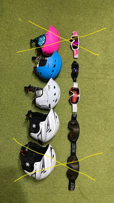 Kask narciarski S M + gogle