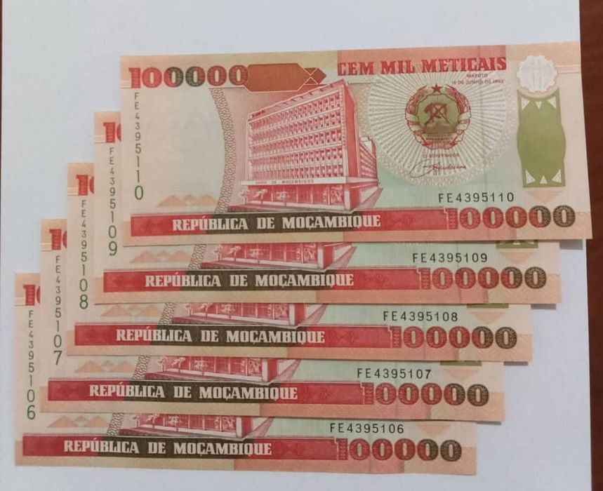 5×100 000 Meticais , Moçambique 1993