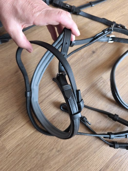 Pony Kavallkade ogłowie szare podszycie super miękkie