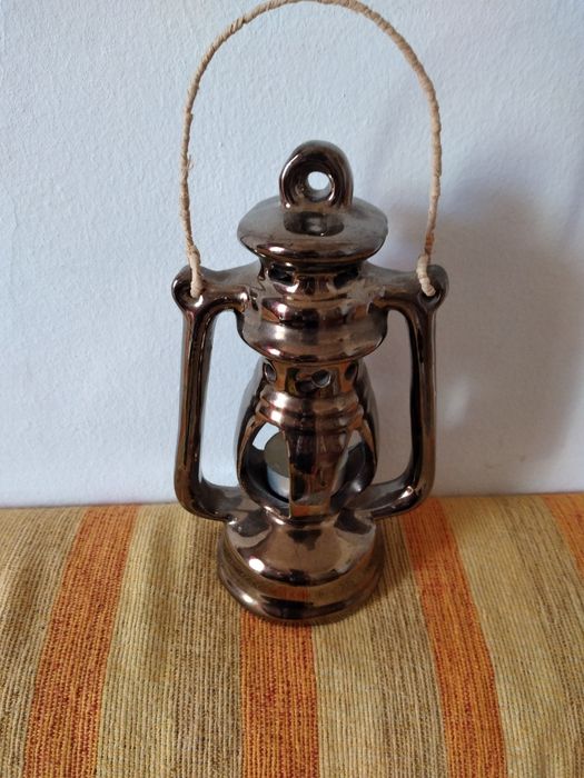 Candeia de cerâmica vidrada