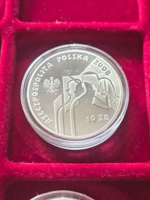 Monety 10 zł Sybiracy 2008 i MŚ w Piłce 2002 Korea/Japonia