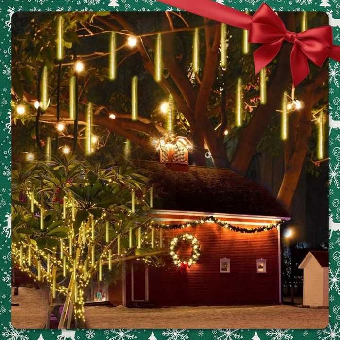 Kurtyna Meteory 50cm Lampki Ciepłe Padający 480 Led Ip44 Girlanda 6m