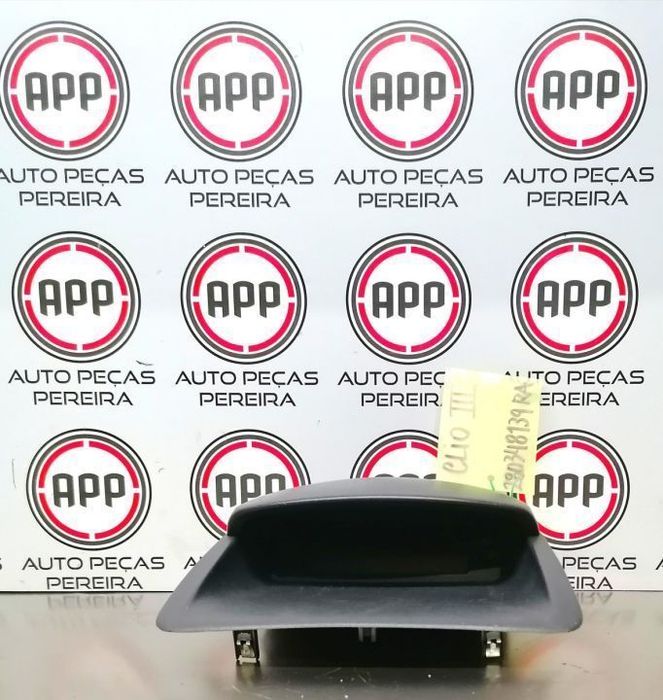 Display rádio Renault Clio 3, 2009 em diante, referência 280348139RA.