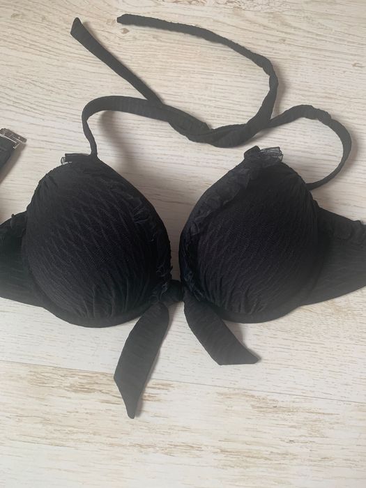 Góra od bikini 75 B biustonosz kąpielowy czarny