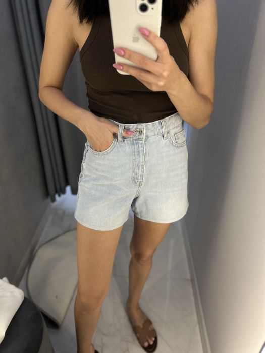 Джинсовые шорты мом Mango