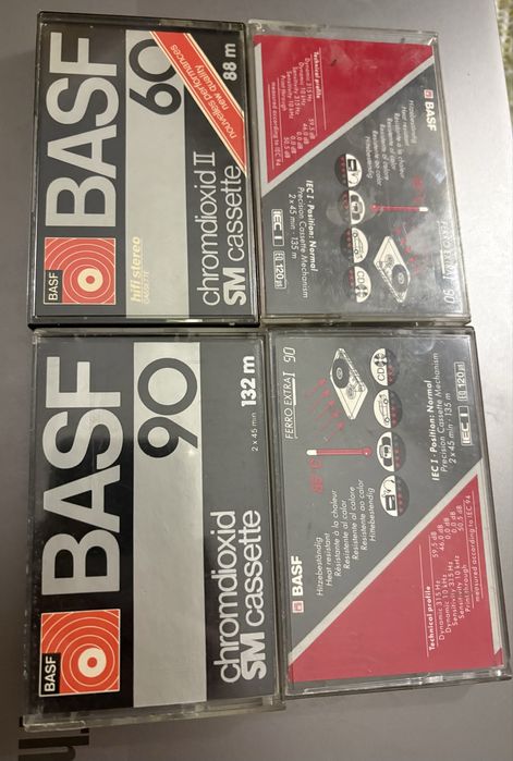 касети тип II та І chrome SM / Fe  extra I BASF  лот 4 штуки