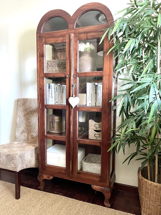 louceiro livreiro vitrine armario movel aparador indiano teca rustico