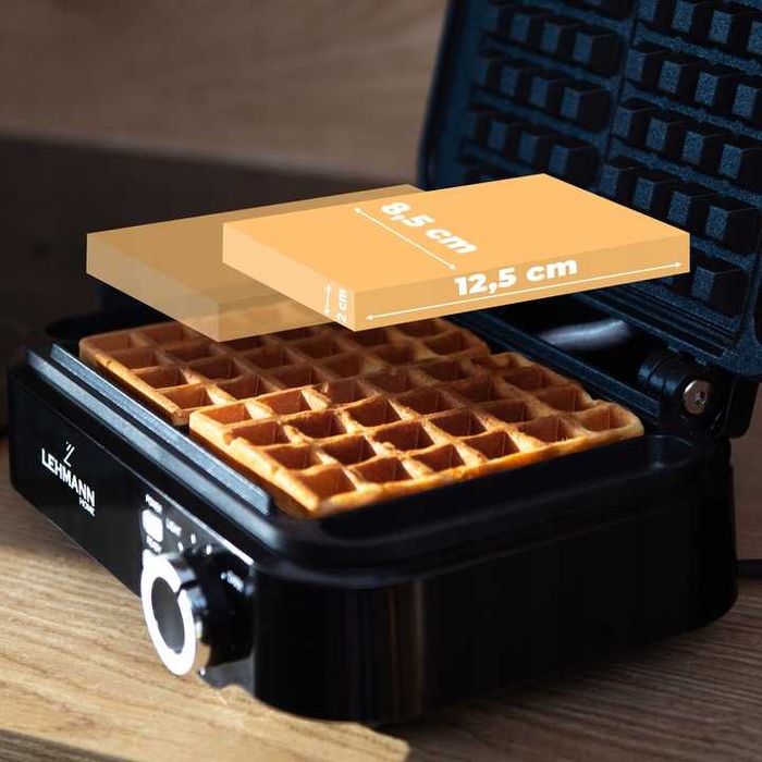 Gofrownica Na 2 Duże Gofry Regulacja Temperatury Mocna 2000W *NOWA*