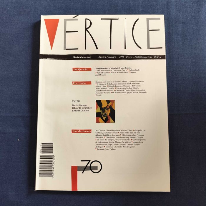 Revista Vértice 70 - Janeiro-Fevereiro 1996