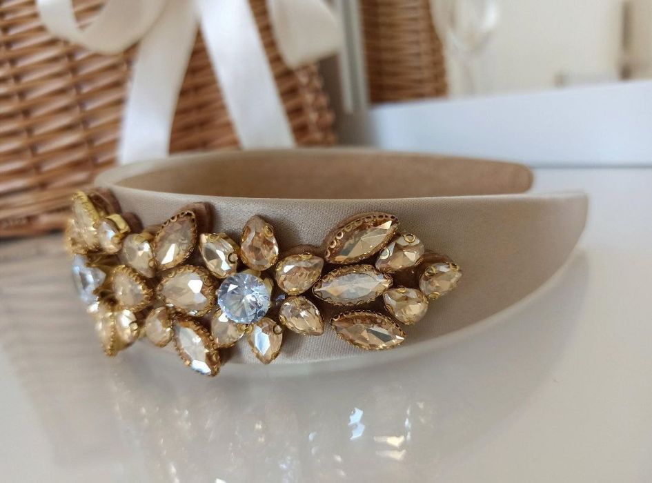 Шикарний обідок з кристалами, діадема, обруч для волосся, пов'язка на
