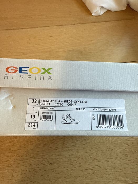 Botas geox castanho camurça 32