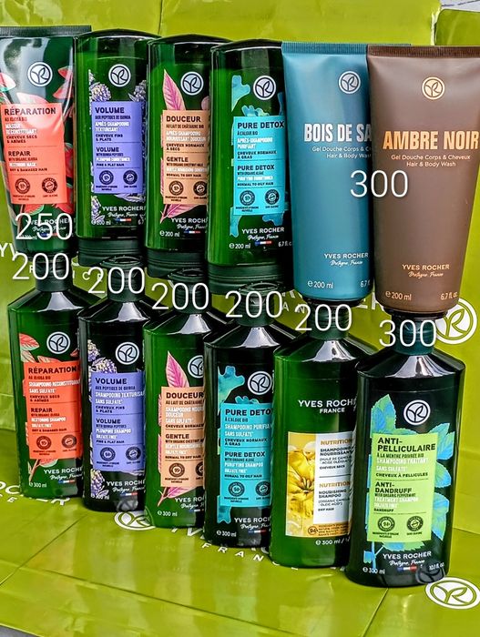 Ів Роше. Шампунь, бальзам, маска, парфумований гель чоловічий.