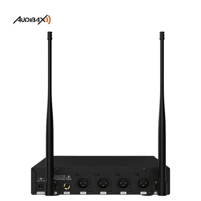 Sistema de Microfones Sem Fio Audibax AWM 401 UHF de 4 canais