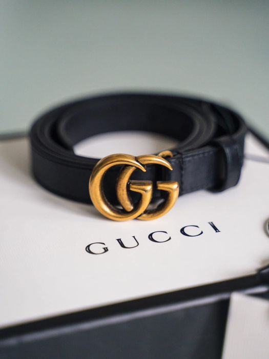 Pasek Gucci Marmont 2cm skórzany