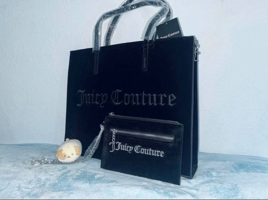 Сумка Juicy Couture велюрова + косметичка, оригінал, жіноча.