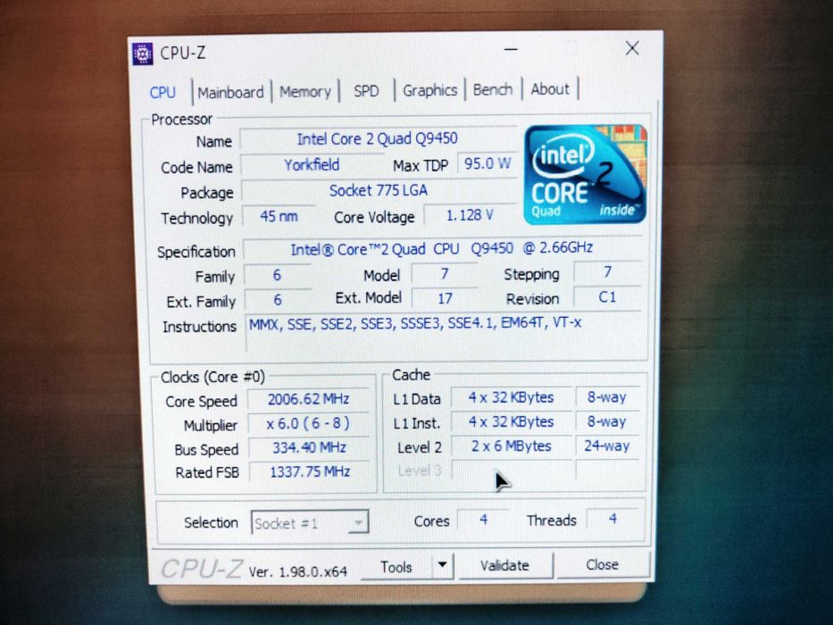 Asus P5QL-CM, Intel Core2 Quad Q9450 4 ядра 2.66Ghz 12mb Cache, 4GB