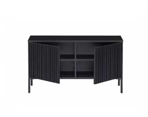 Czarna komoda sosnowa pod tv malowana samodomyki