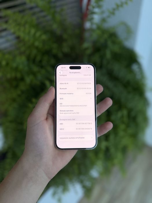 iPhone 14 Pro 128GB | Silver | 100% Bateria | Zestaw Pudełko | Świetny Stan