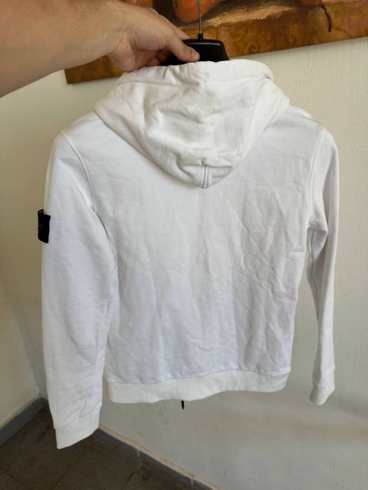 Белый Худи Stone Island размер M
